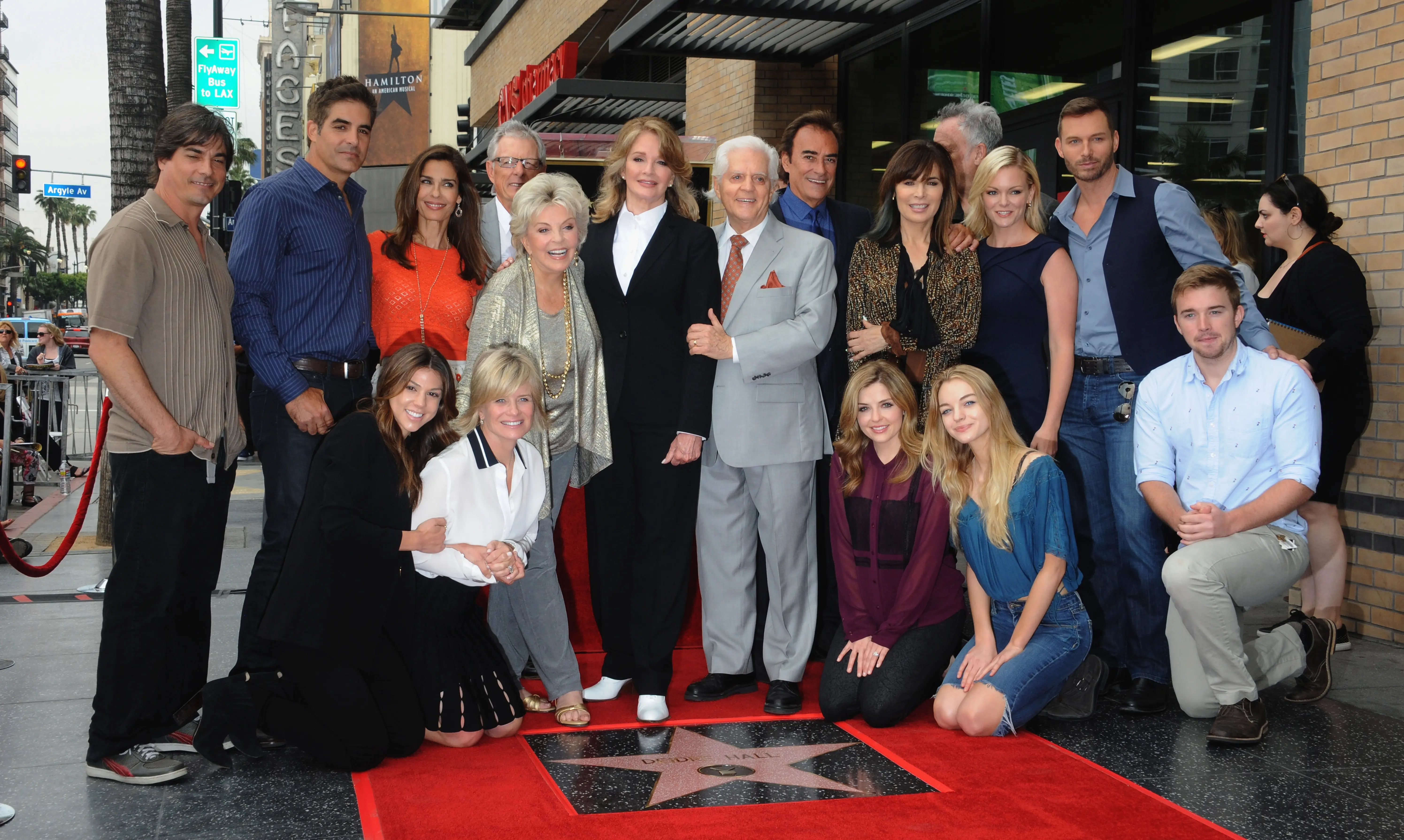 Actress Deidre Hall and cast members from "Days Of Our Lives" at Deidre Hall's  Star ceremony held On The Hollywood Walk Of Fame on May 19, 2016 in Hollywood, California.  (Photo by Albert L. Ortega/Getty Images)