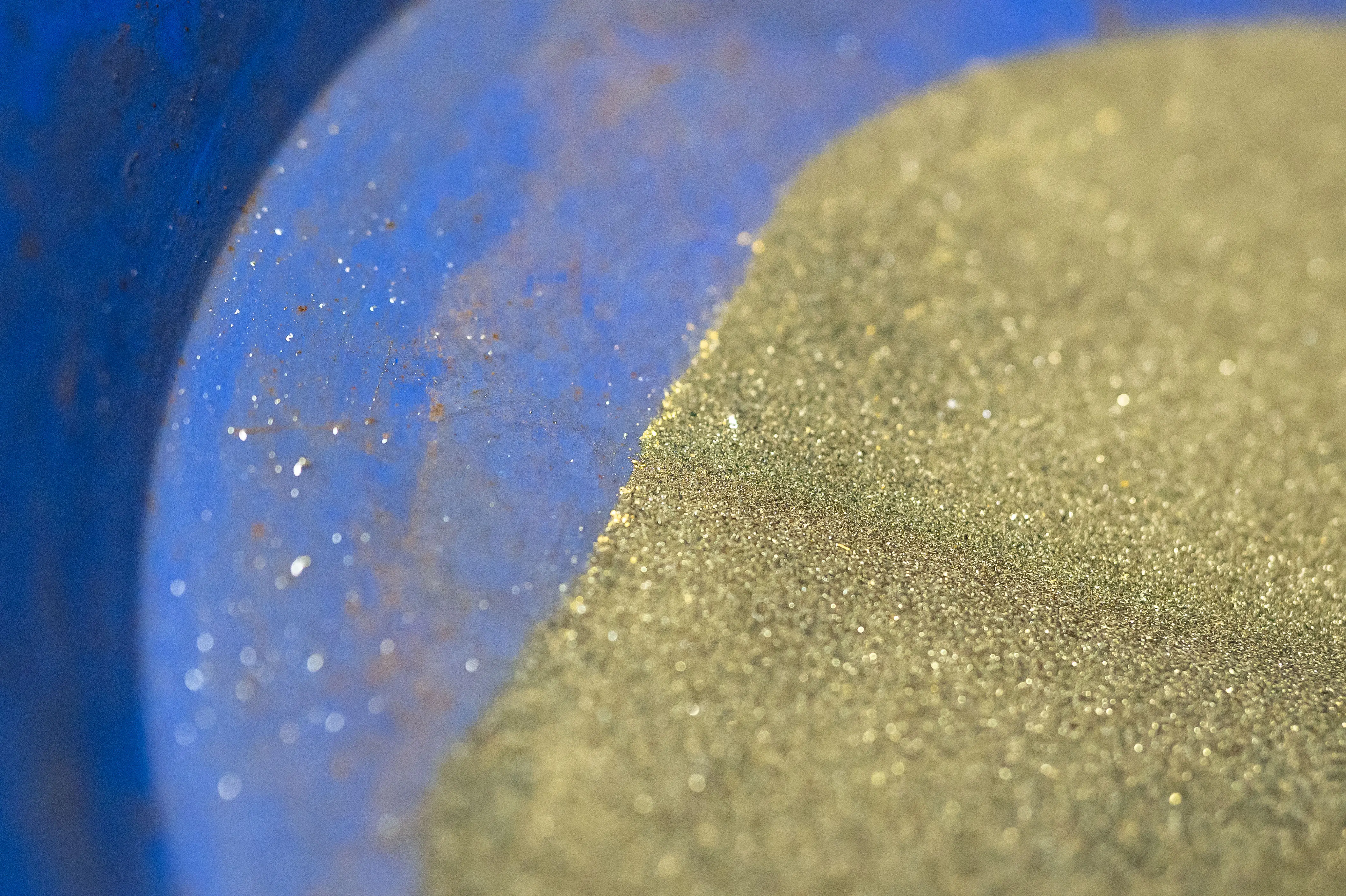 Gold sits in a pan at Clogau St David's Gold Mine (Image via Getty)