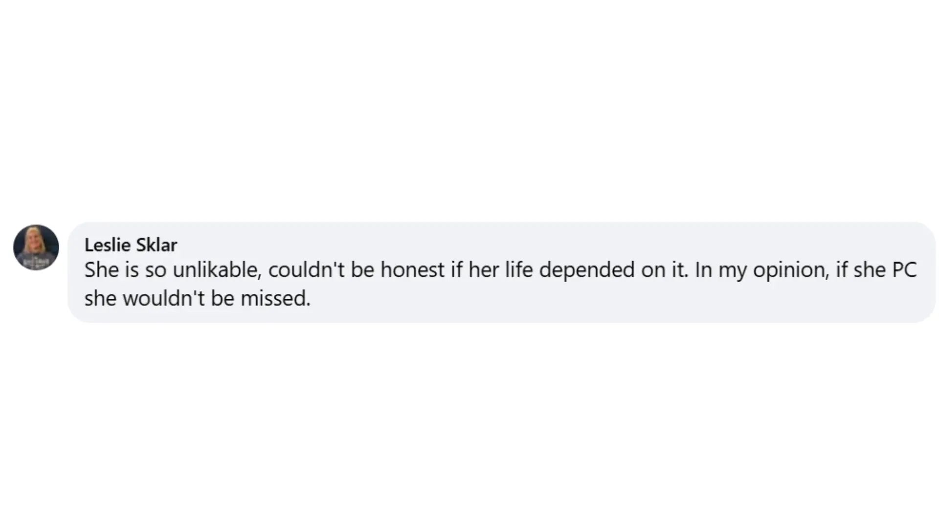 A fan comment about Portia's actions