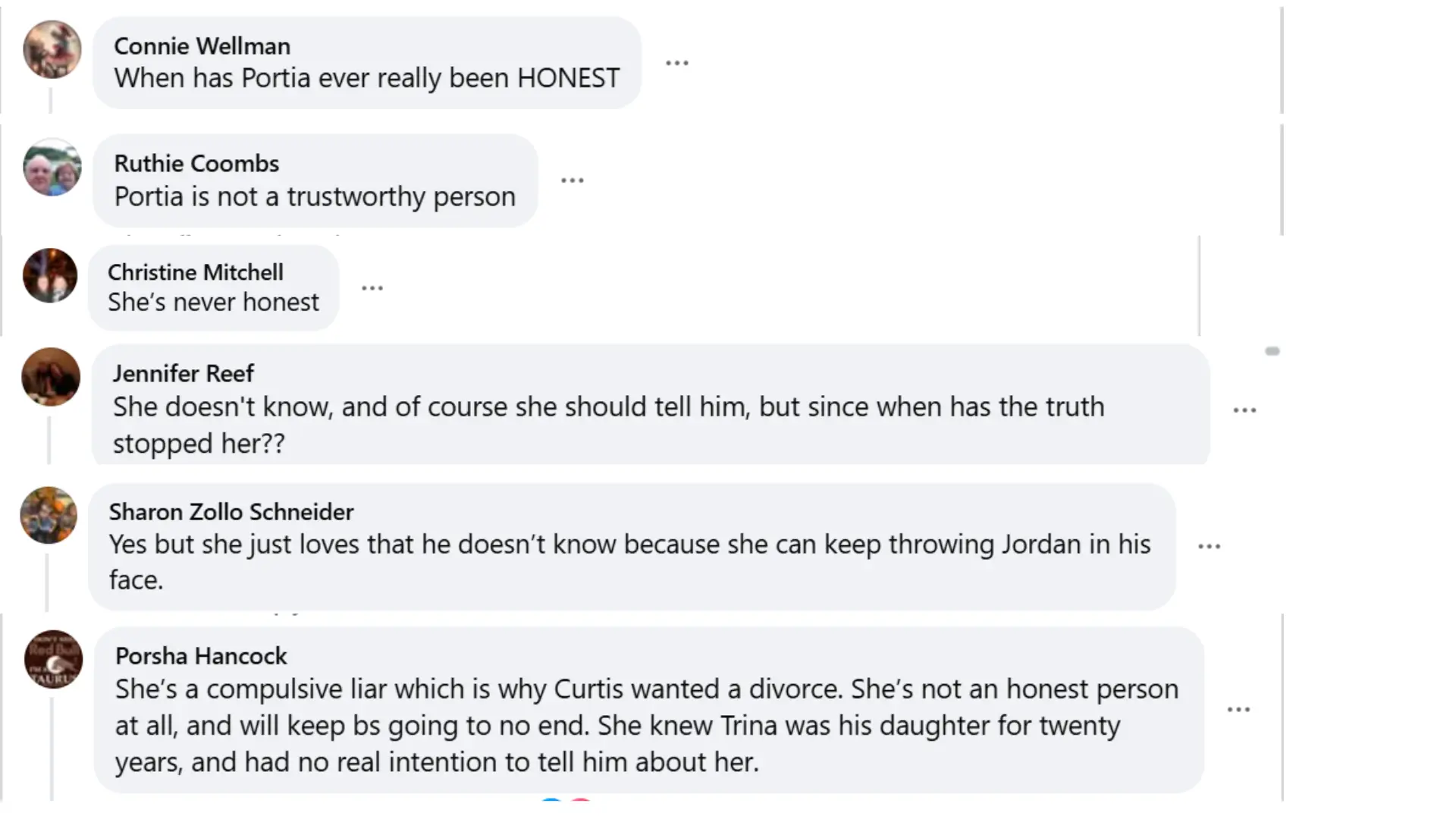 Fan reactions about Portia's character
