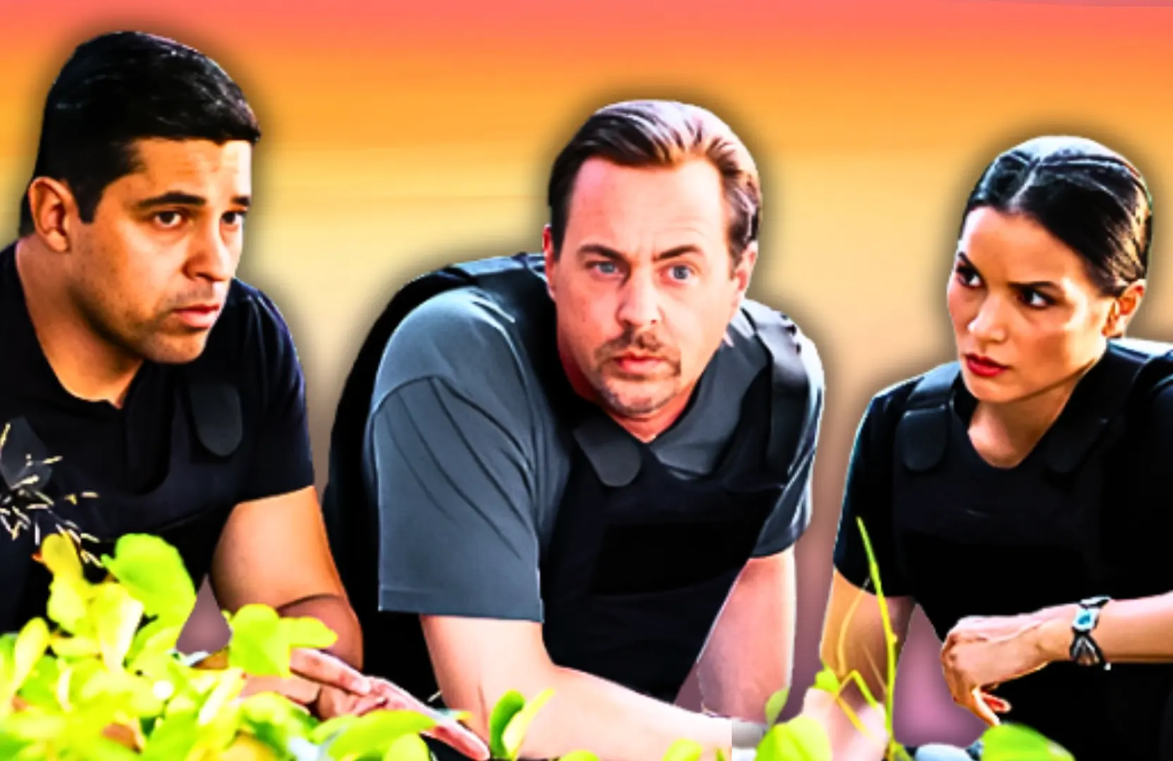 Torres, McGee and Knight on NCIS season 23 [Custom cover edited by Primetimer. Original Images © CBS]