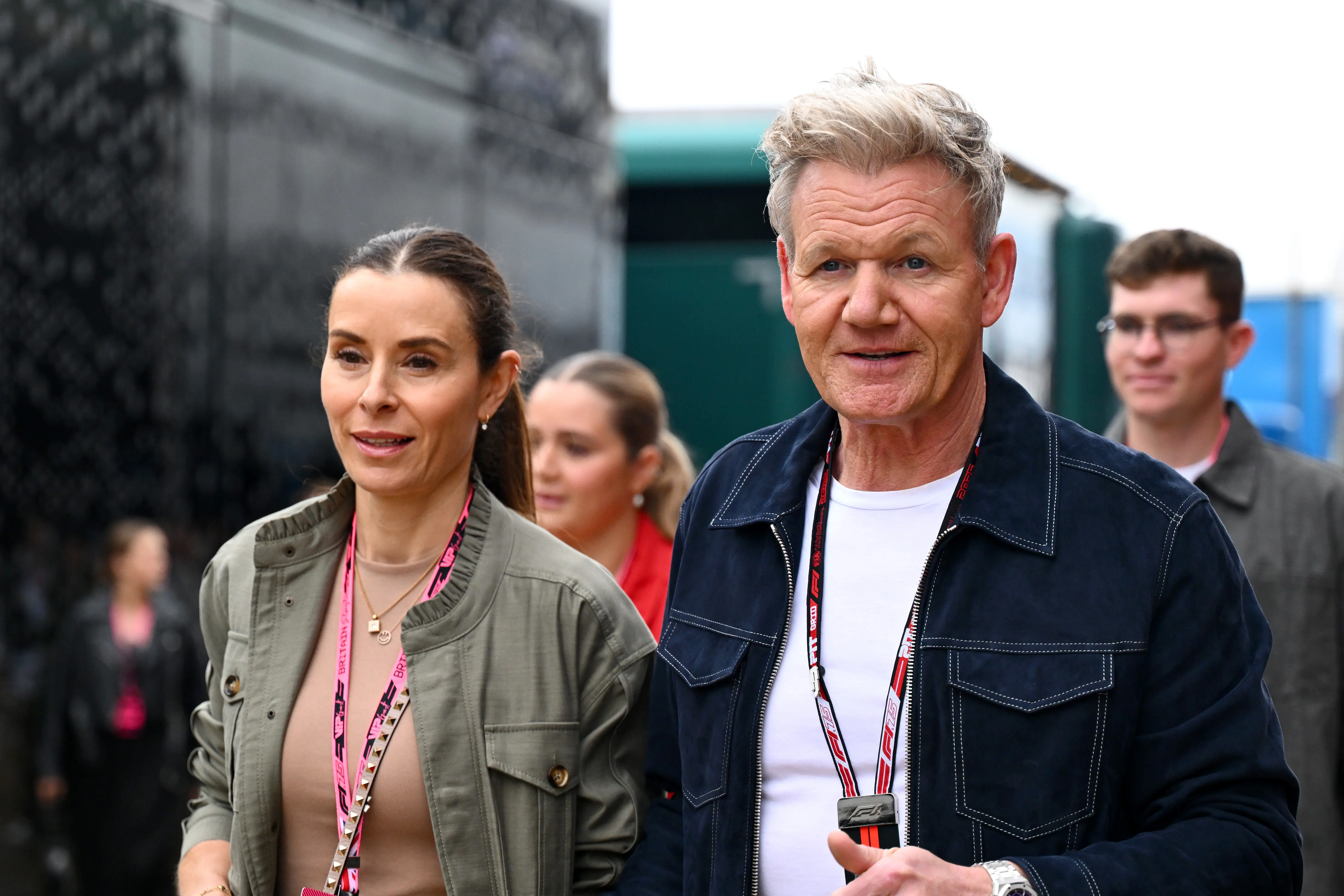 Gordon Ramsay and Tana Ramsey visit the paddock prior to the F1 Grand Prix of Great Britain (Image via Getty)