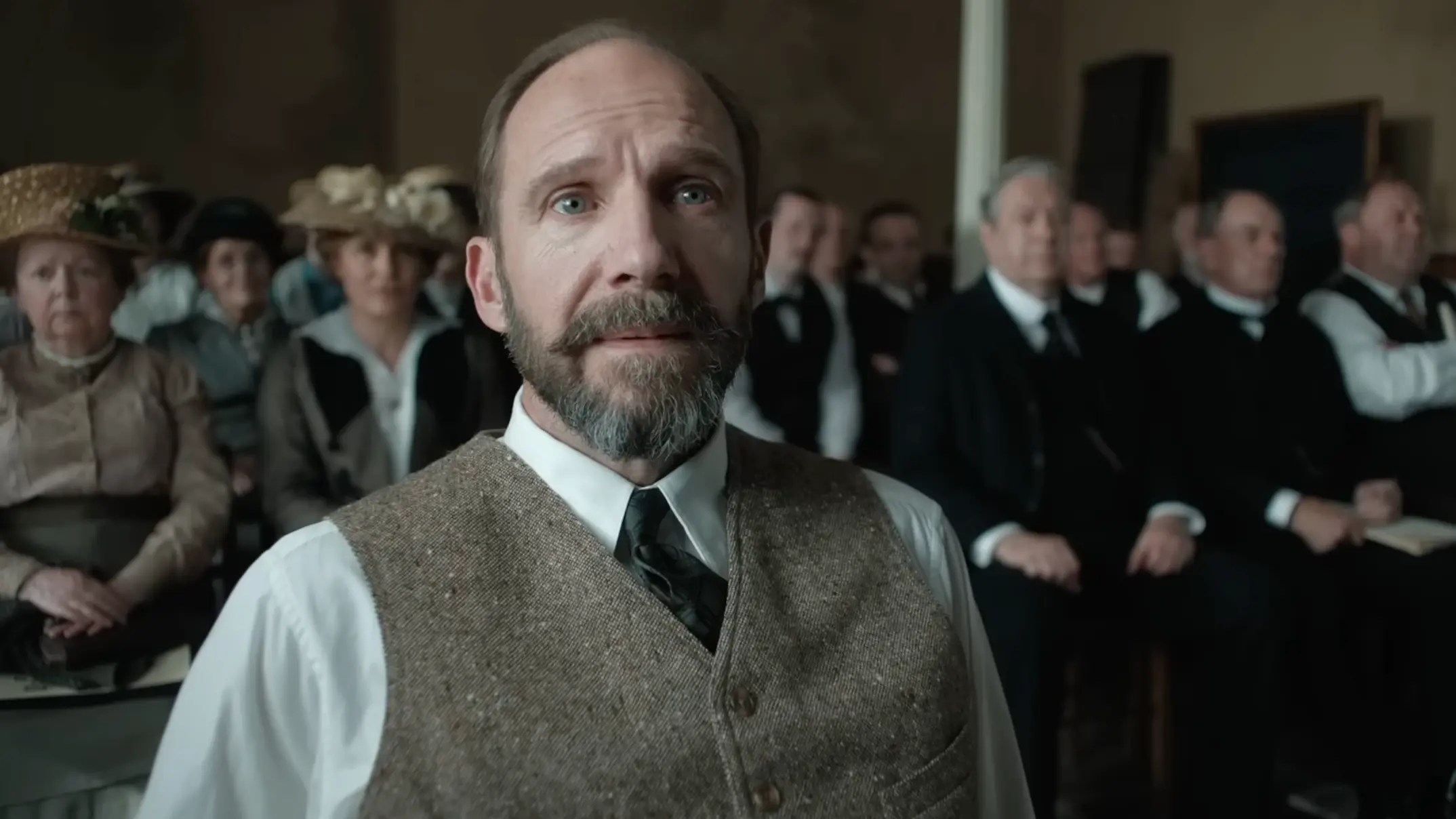 Ralph Fiennes as Dr. Guthrie in The Choral (Image via Youtube/@Sony Pictures Classics)
