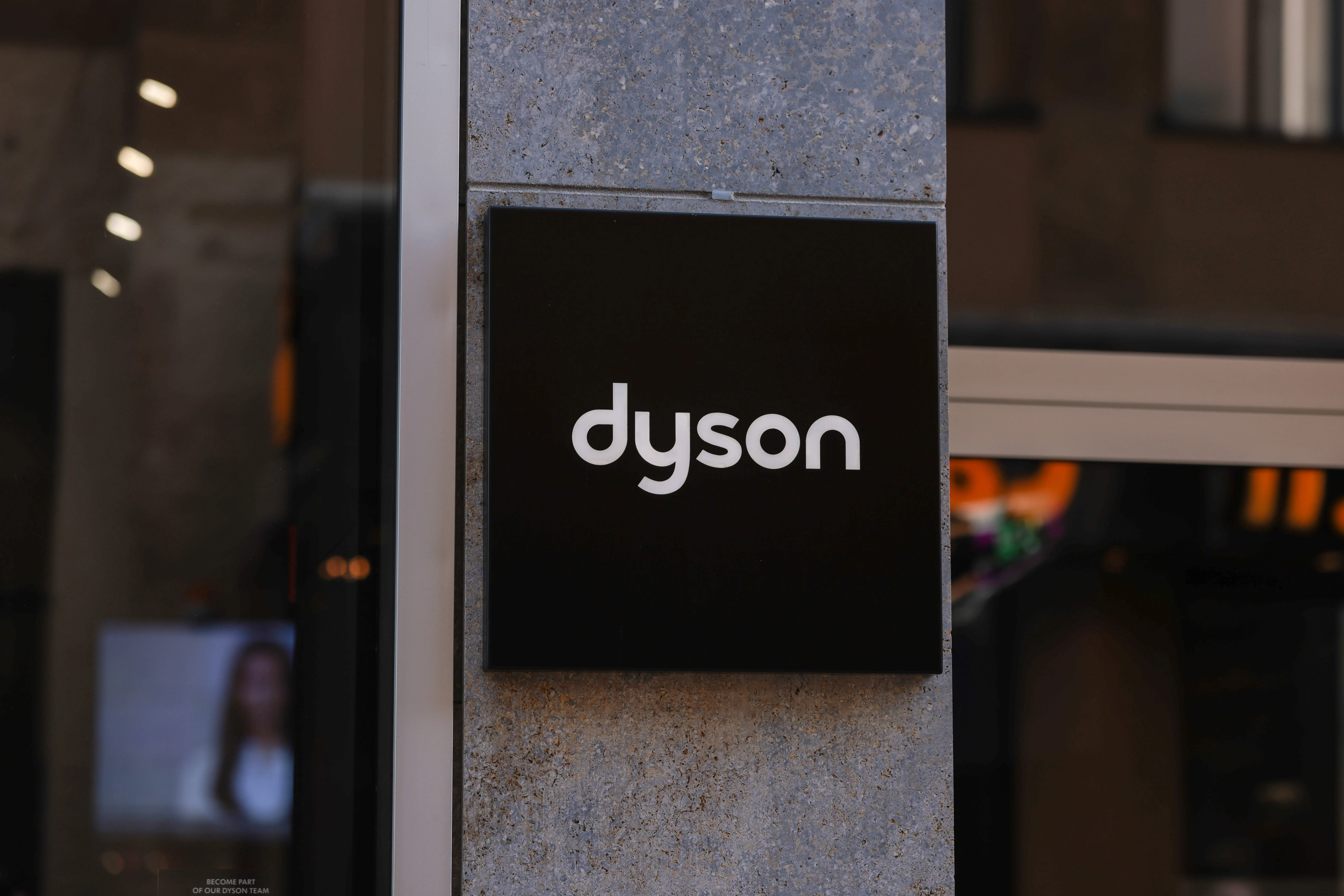 COLOGNE, GERMANY - OCTOBER 24: A view of the Dyson logo photographed on October 24, 2021 in Cologne, Germany. (Photo by Jeremy Moeller/Getty Images)