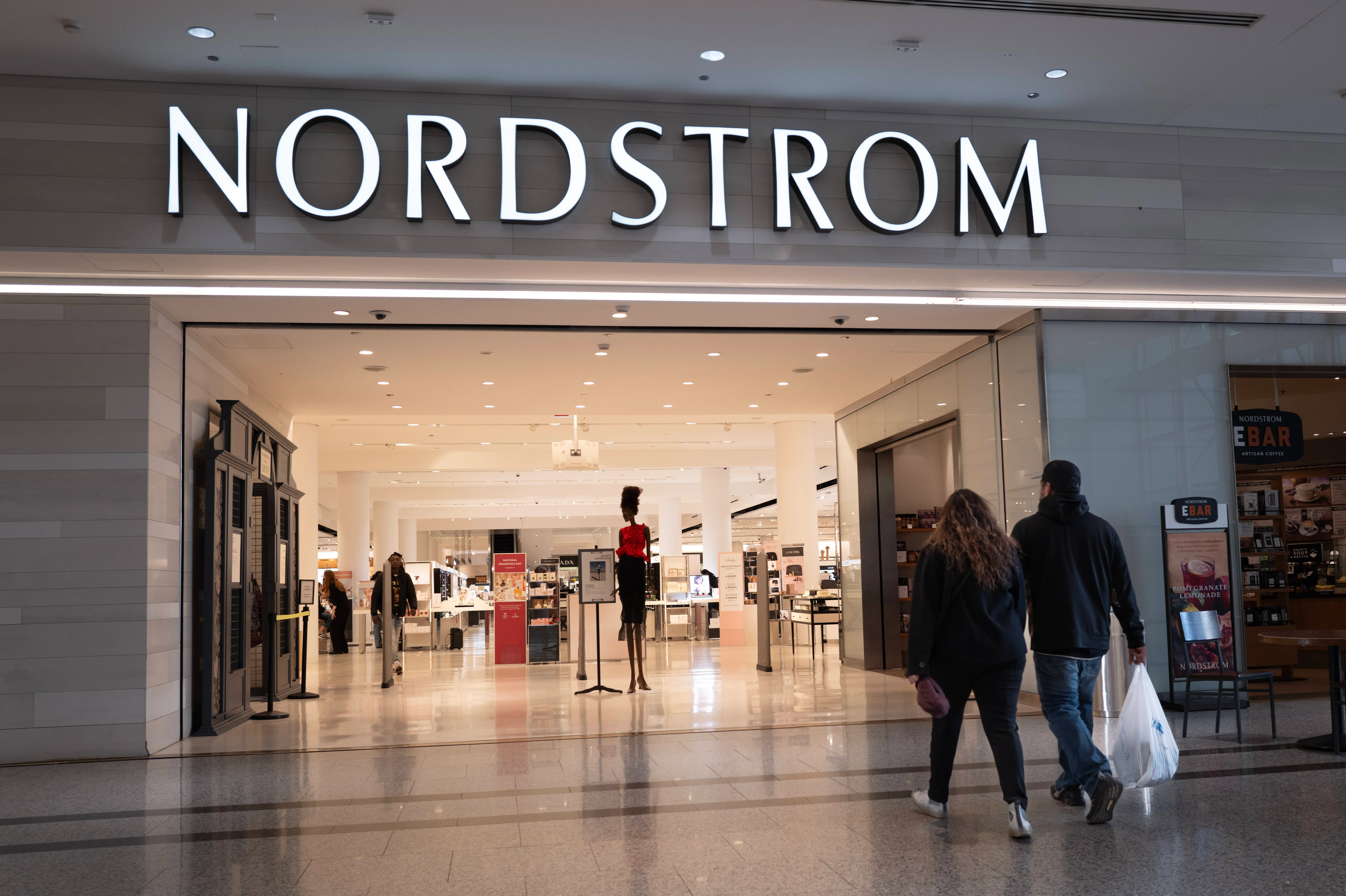 A sign marks the location of a Nordstrom store in a shopping mall on March 20, 2024 in Chicago, Illinois. (Photo by Scott Olson/Getty Images)