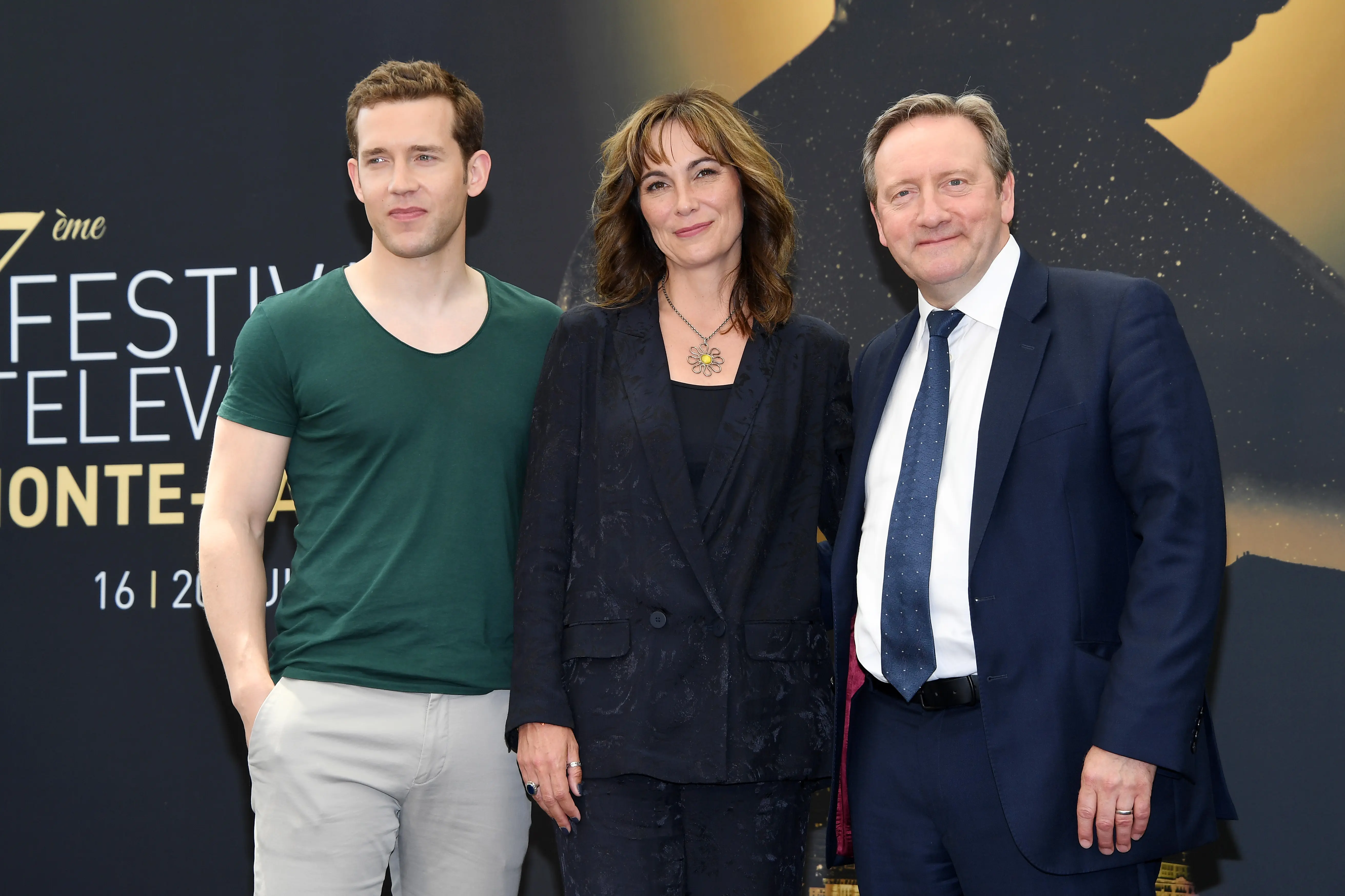 MONTE-CARLO, MONACO - JUNE 18:  Nick Hendrix,Fiona Dolman and  Neil Dudgeon from 'Midsomer Murders' attend a photocall during the 57th Monte Carlo TV Festival : Day 3 on June 18, 2017 in Monte-Carlo, Monaco.  (Photo by Pascal Le Segretain/Getty Images)