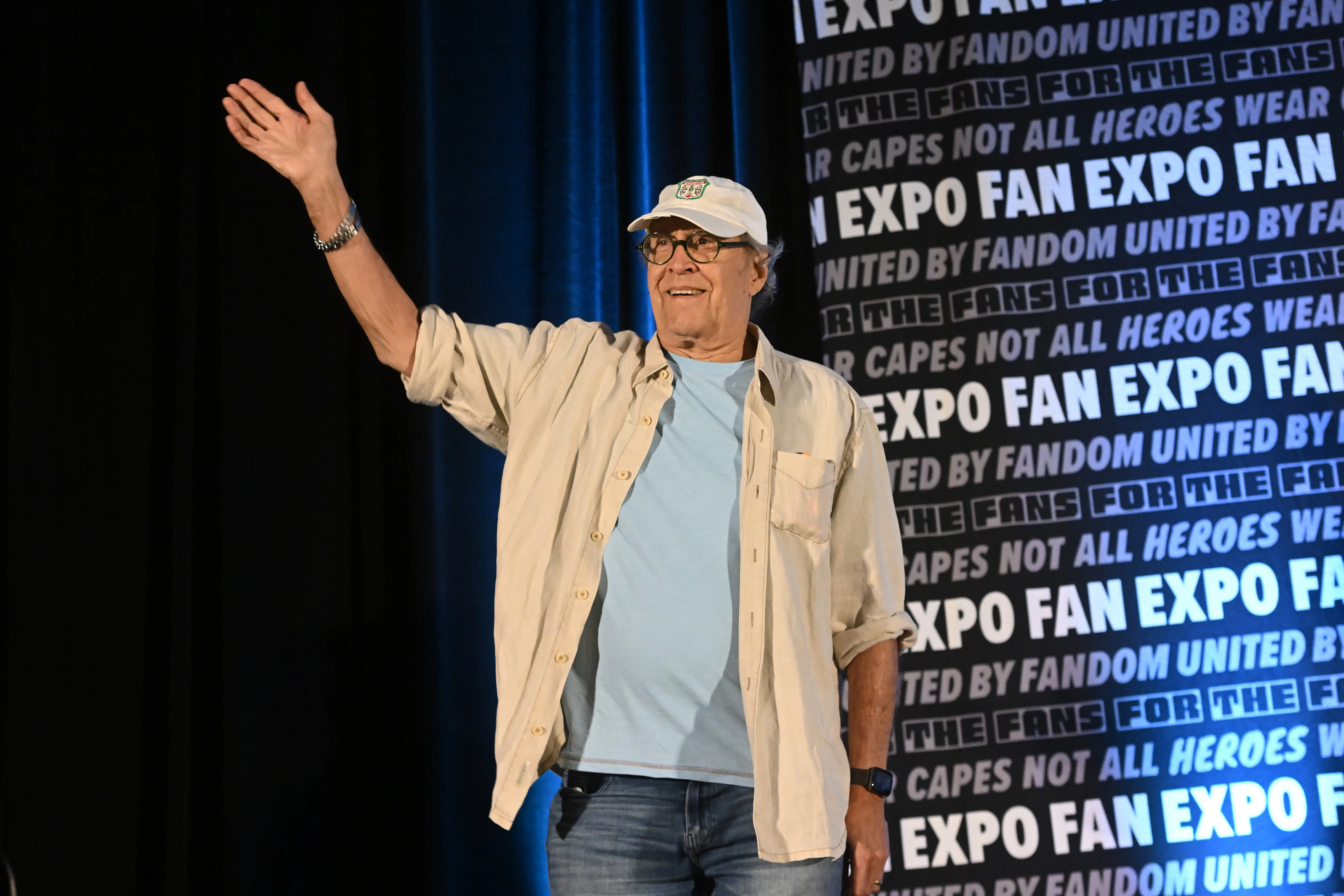 Chevy Chase attends Fan Expo Chicago 2025 on August 17, 2025 in Rosemont, Illinois. (Image via Getty)