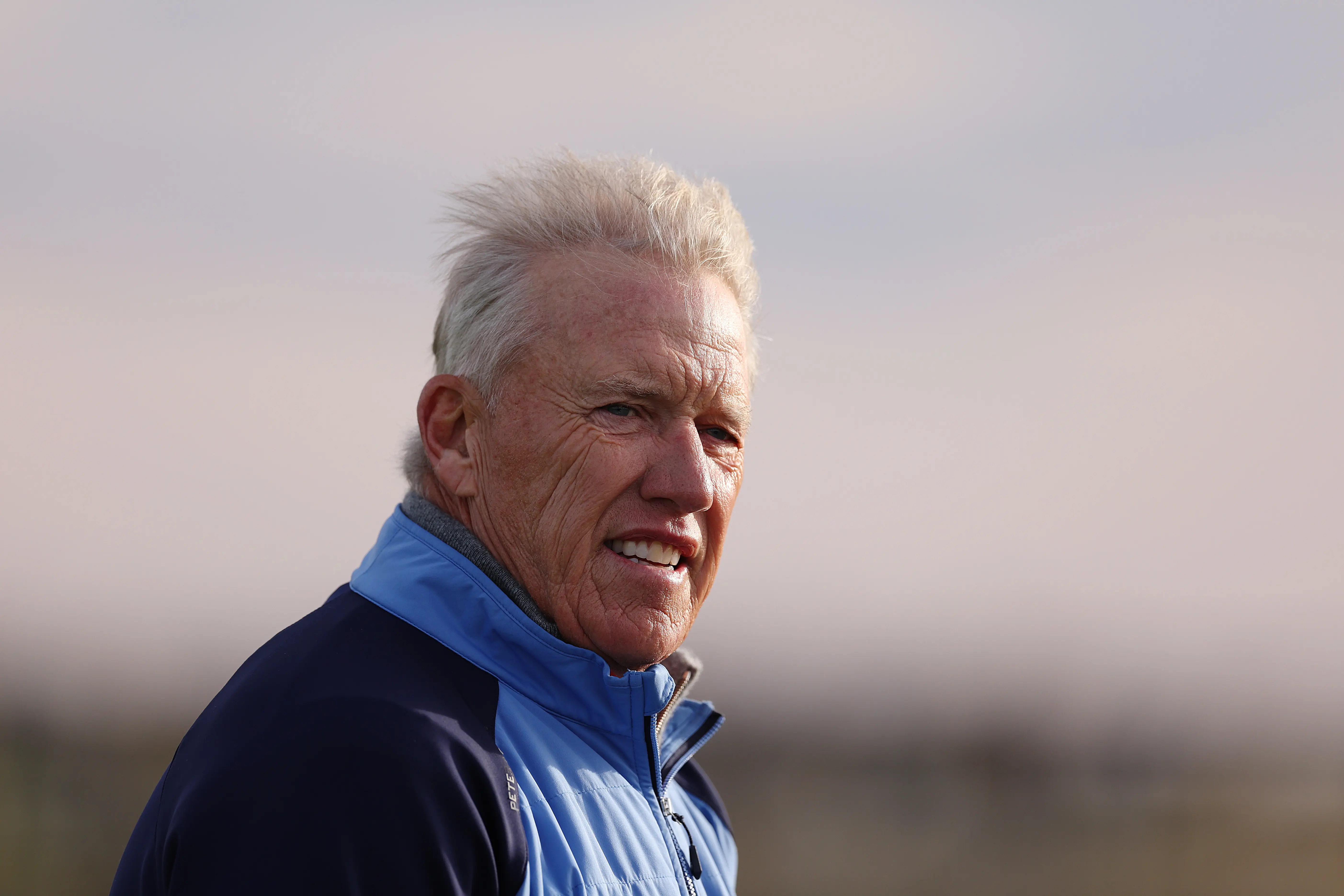  Former American Footballer, John Elway walks from the second tee during Day Two of the Alfred Dunhill Links Championship at Carnoustie Golf Links on October 06, 2023 in St Andrews, Scotland. (Photo by Richard Heathcote/Getty Images)
