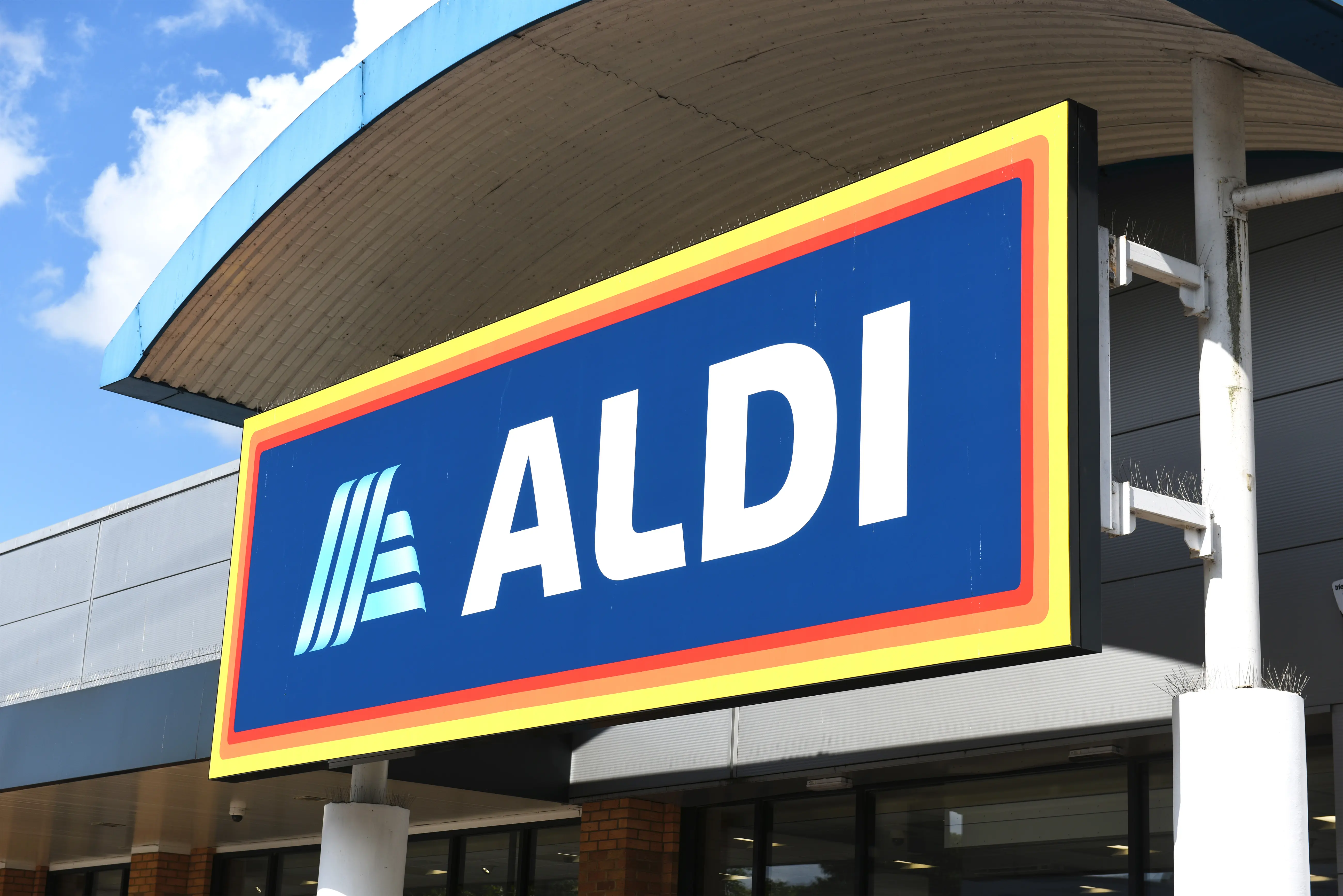 Aldi store sign External Store Sign London, England. (Photo by Peter Dazeley/Getty Images)