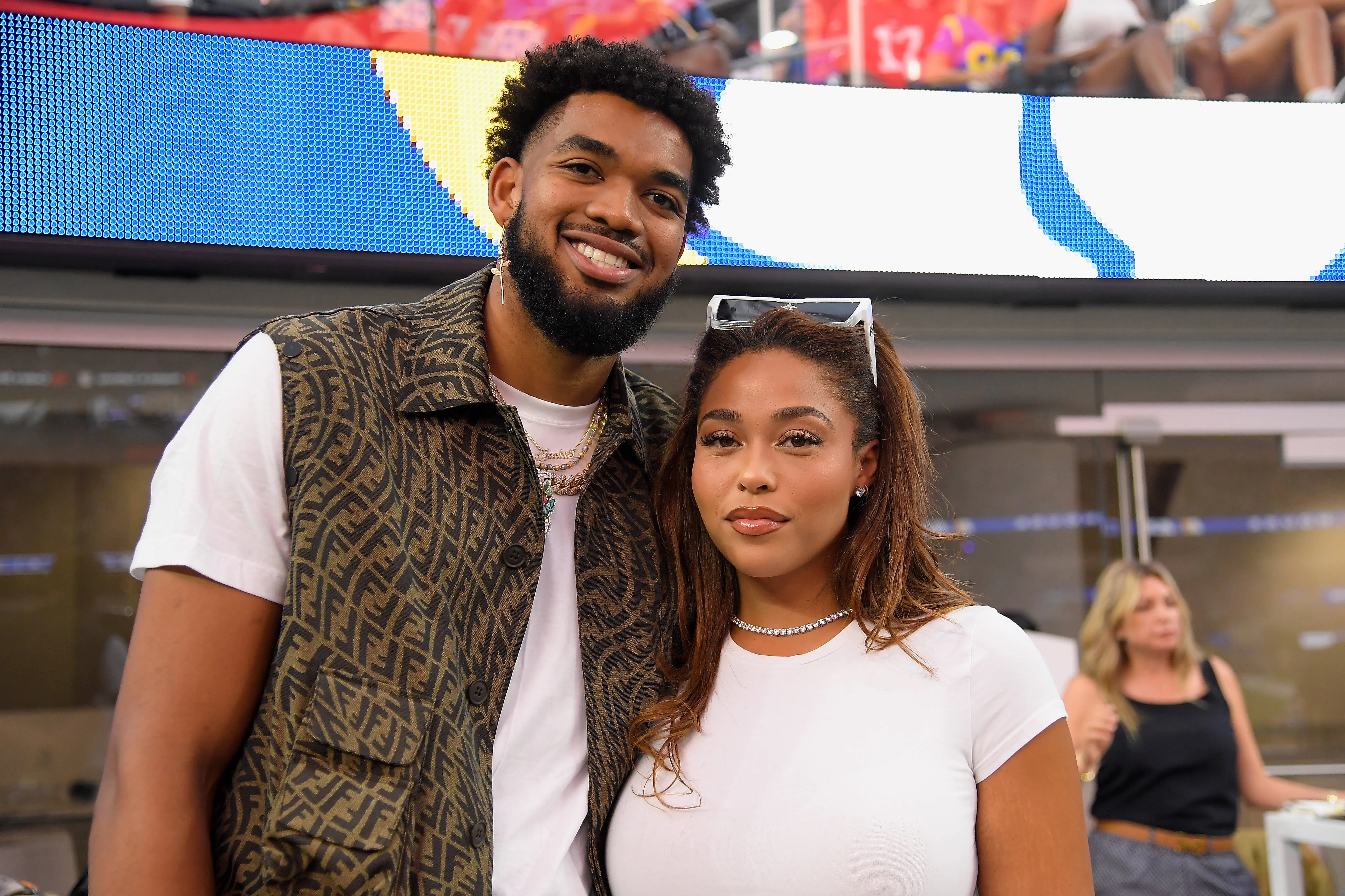 Karl-Anthony Towns and Jordyn Woods (Image via Getty)