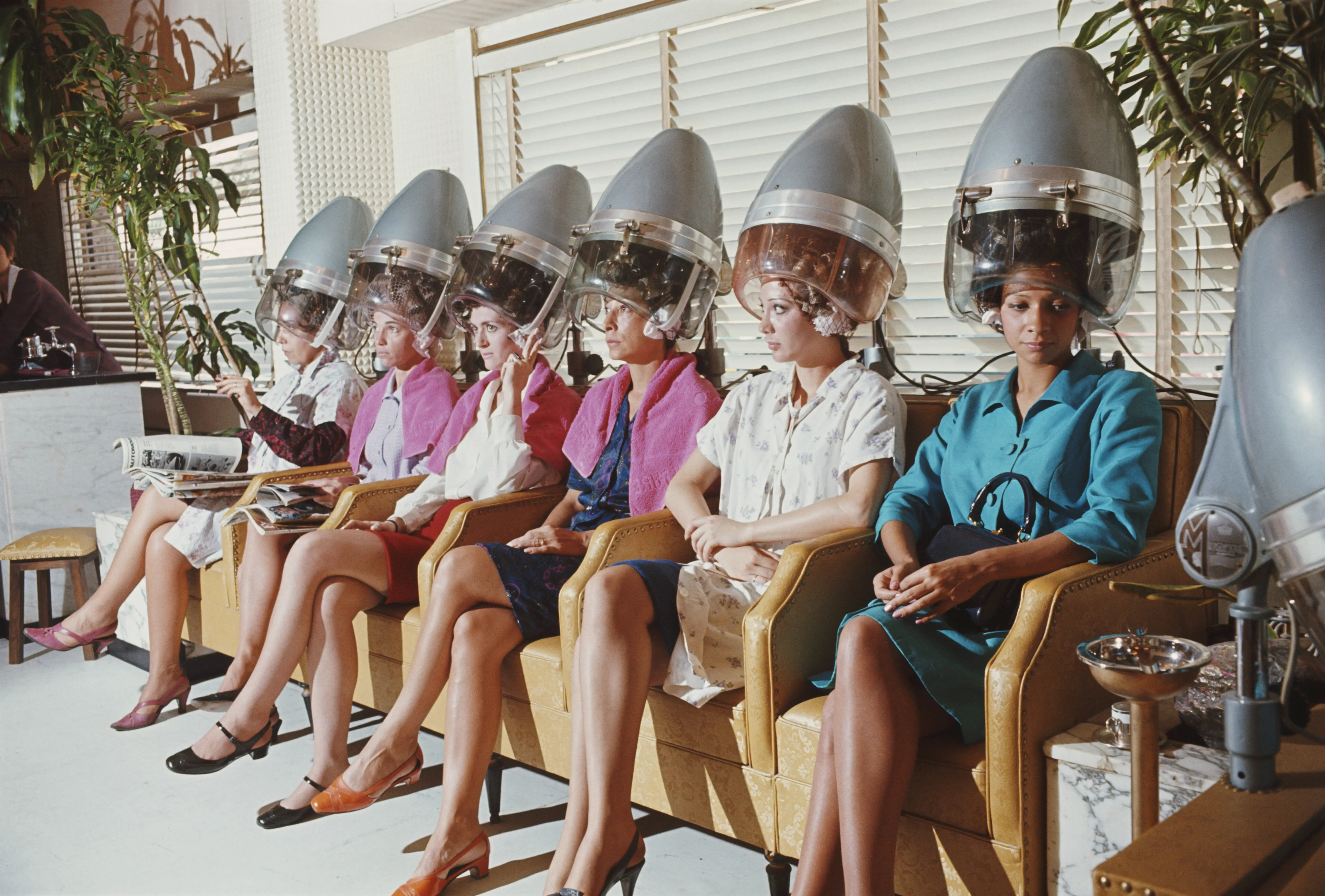 A group of women in a hair salon in Brazil, circa 1960. (Photo by Archive Photos/Getty Images)