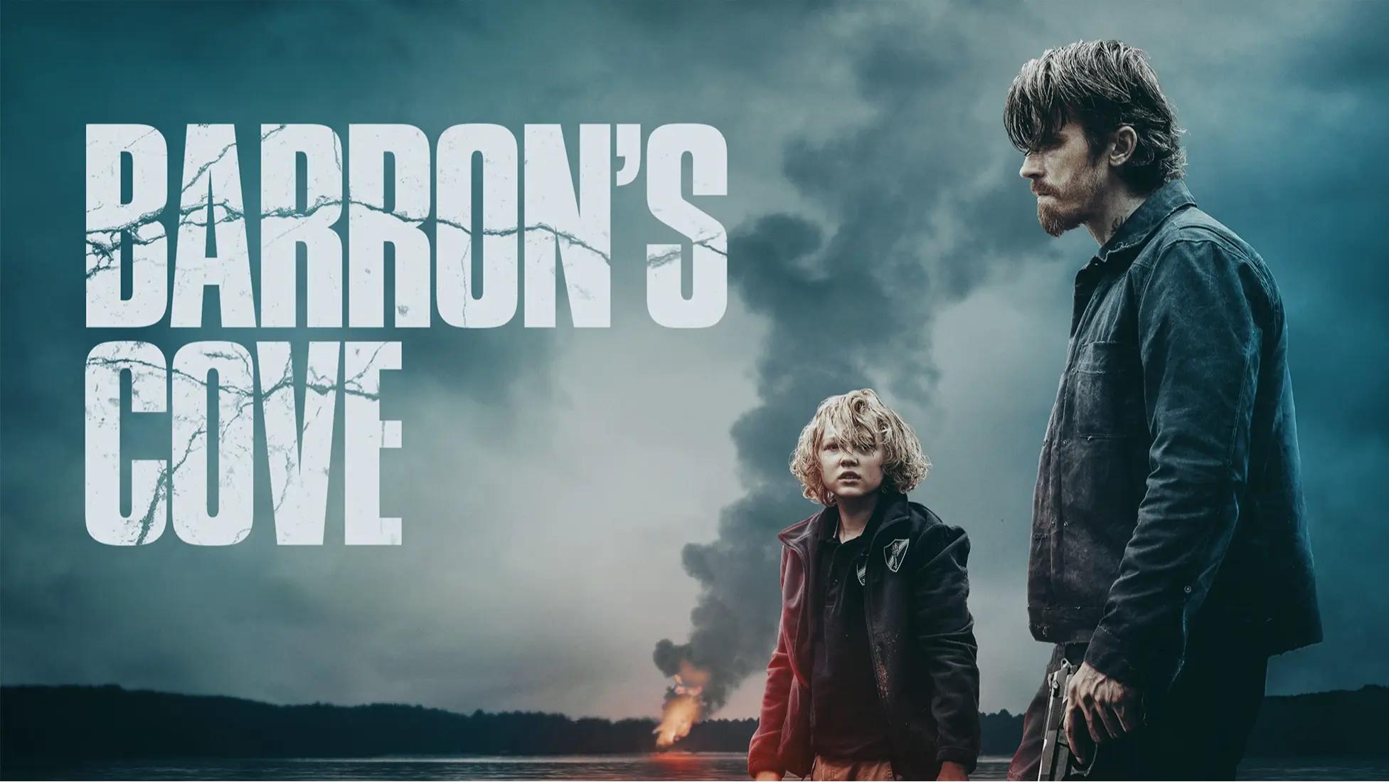 Garrett Hedlund as Caleb and Christian Convery as Ethan in Barron’s Cove. (Image via Amazon Prime Video)
