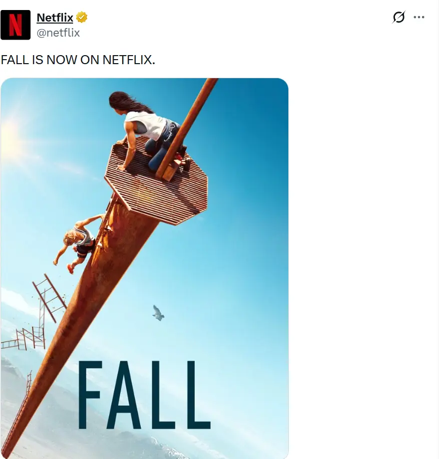 Netflix adds 'Fall,' one of the most intense survival thrillers ...