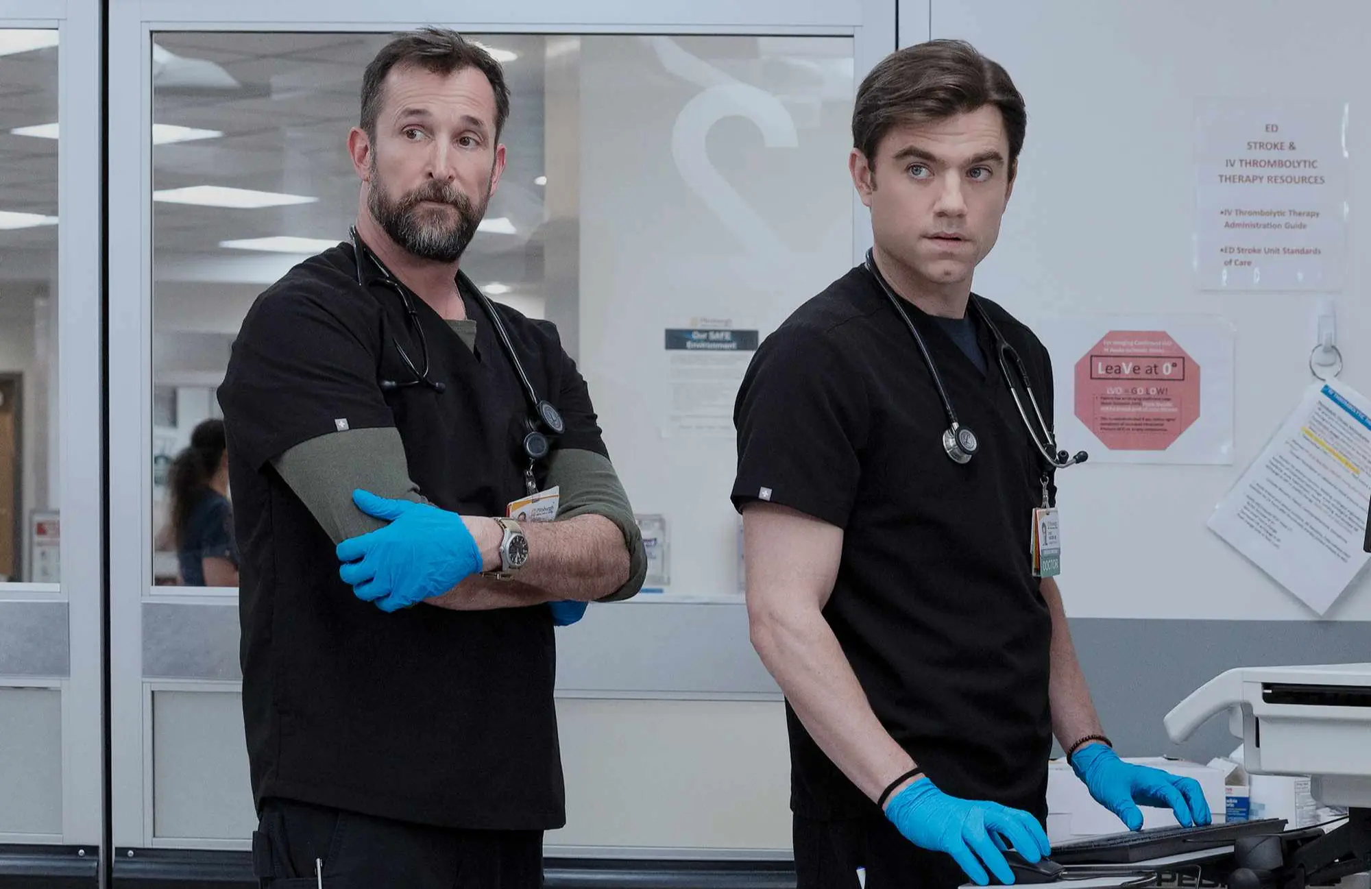 Noah Wyle and Patrick Ball in The Pitt season 2 (Image via Warrick Page/HBOMAX)