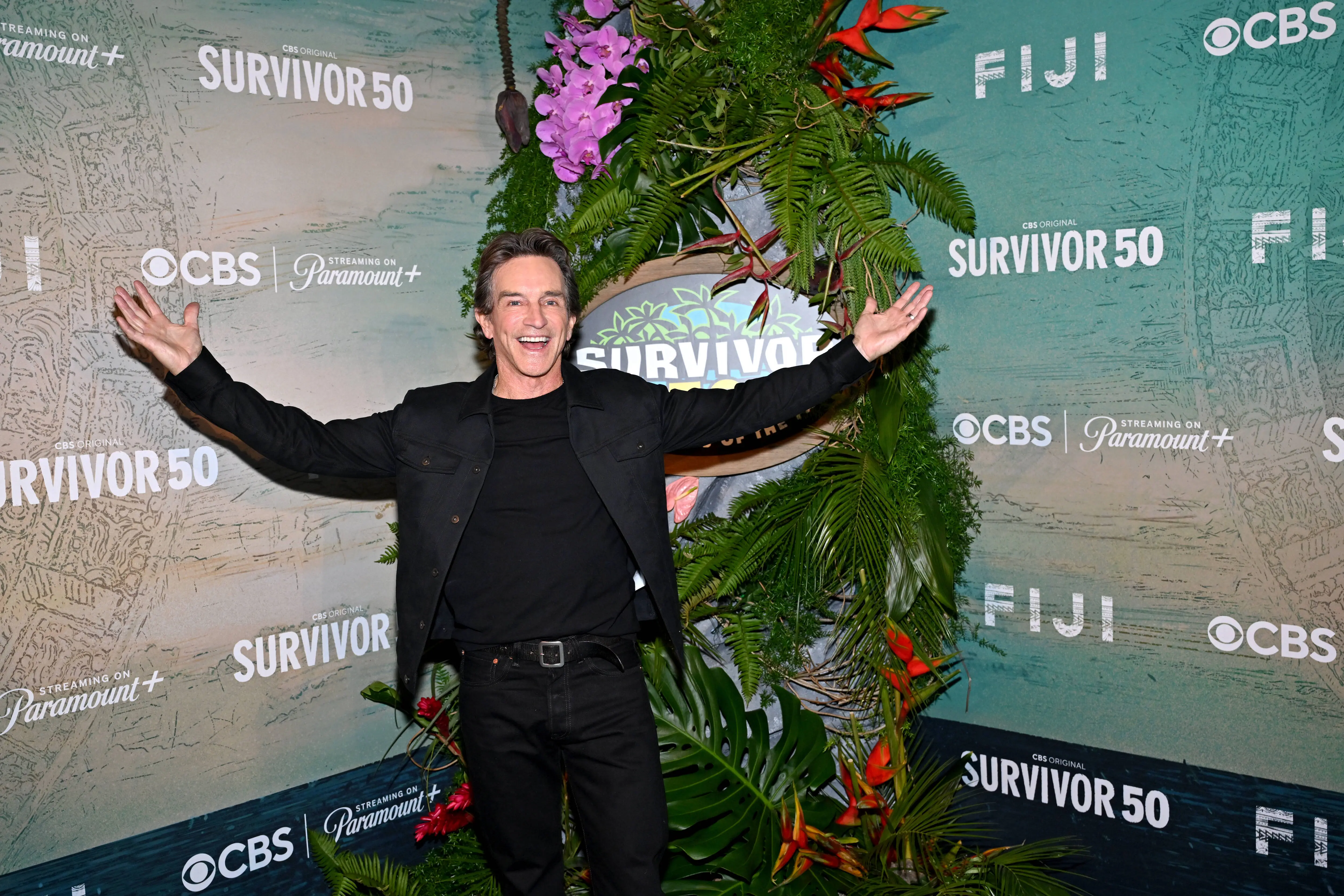 Jeff Probst attends the Survivor 50 Premiere Screening at Hall Des Lumieres (Source: Getty)
