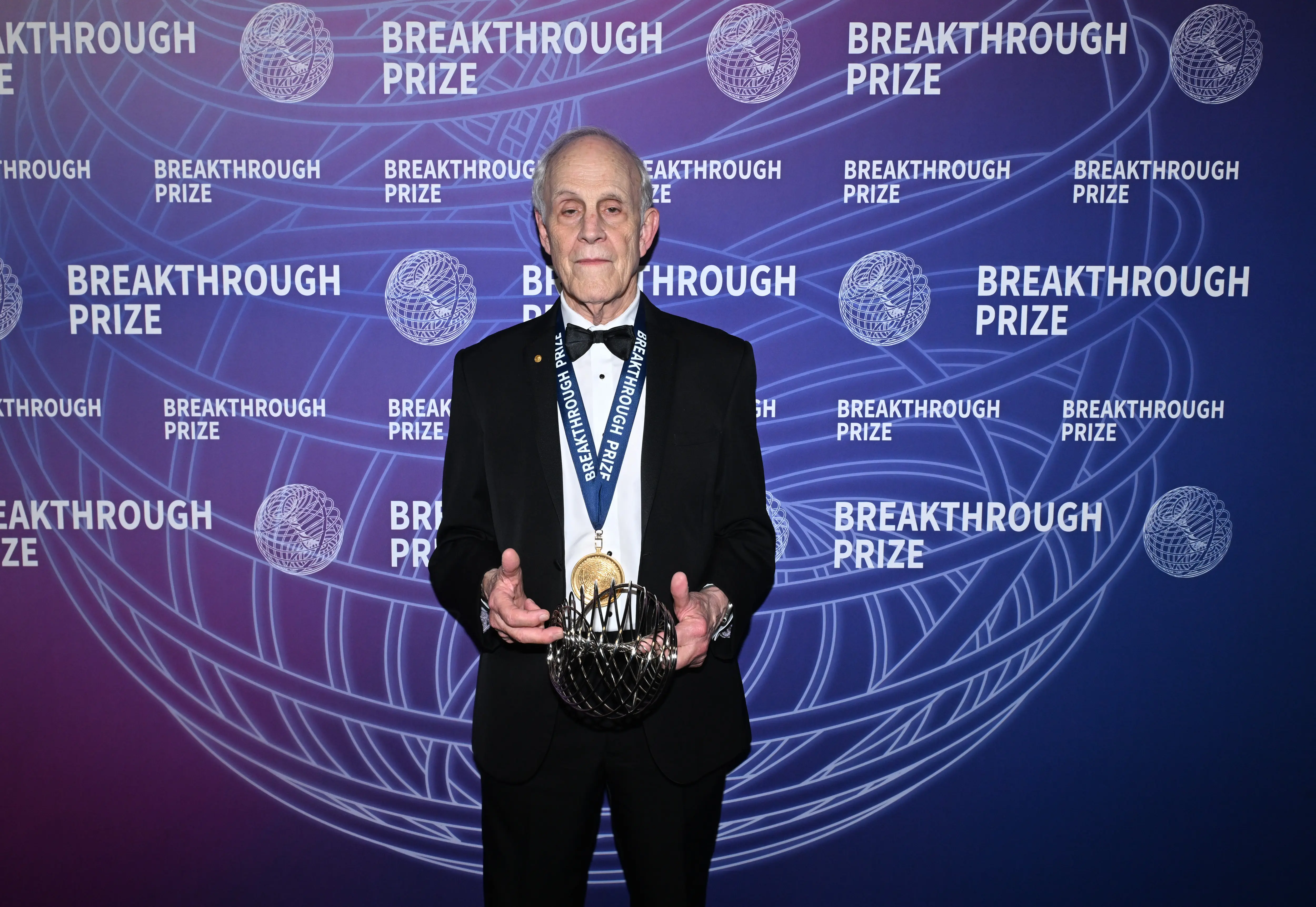 SANTA MONICA, CALIFORNIA - APRIL 18: David J. Gross, 2026 Special Breakthrough Prize in Fundamental Physics winner attends the 12th Breakthrough Prize Ceremony at Barker Hangar on April 18, 2026 in Santa Monica, California.  (Photo by Vivien Killilea/Getty Images)