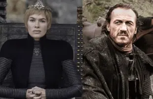 Cersei and Bronn, apart as usual on Game of Thrones