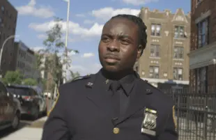 Officer Edwin Raymond in an image from the Hulu Original documentary Crime + Punishment