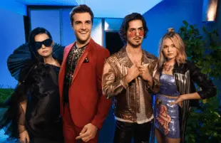 Roxane Mesquida, Beau Mirchoff, Avan Jogia, and Kelli Berglund in Now Apocalypse (Starz)