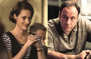 Phoebe Waller-Bridge in Fleabag and James Gandolfini in The Sopranos (Photos: Amazon, HBO)