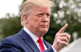 President Trump answered reporters questions on the South Lawn of the White House Tuesday.