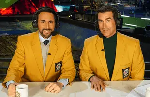 Joe Tessitore and Rob Riggle in Holey Moley (ABC)