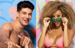 Zac Mirabelli and Caroline "Caro" Viehweg in Love Island (CBS)