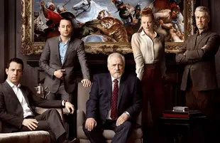 Jeremy Strong, Kieran Culkin, Brian Cox, Sarah Snook and Alan Ruck in Succession (HBO)