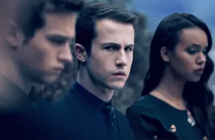 Justin Prentice, Dylan Minnette, and Alisha Boe in a scene from the third season of 13 Reasons Why (Netflix)