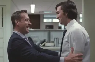 Tom (Matthew Macfadyen) and Greg (Nicholas Braun) in this week's episode of Succession (HBO)