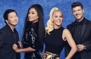 Ken Jeong, Nicole Scherzinger, Jenny McCarthy and Robin Thicke in The Masked Singer (FOX)