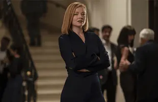 Sarah Snook strikes a pose as Shiv Roy in Succession (HBO)