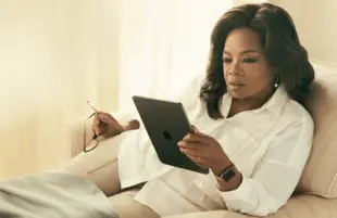 Oprah Winfrey in a promotional image for Oprah's Book Club. (Apple TV+)