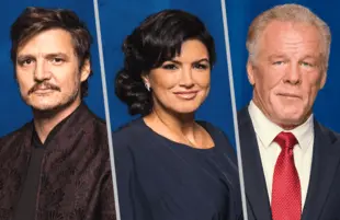 Pedro Pascal, Gina Carano and Nick Nolte lead the ensemble cast of Star Wars: The Mandalorian. (Disney+)