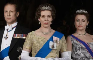 Tobias Menzies, Olivia Colman and  Helena Bonham Carter star in Season 3 of The Crown (Netflix)