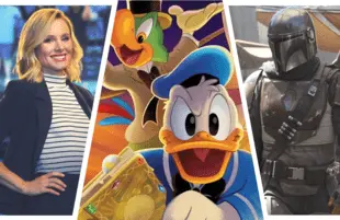 Kristen Bell's Encore, The Legend of the Three Caballeros, and The Mandalorian. (Disney+)