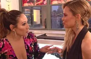 Melissa Gorga and Jackie Goldschneider in RHONJ (Bravo)