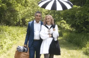 Eugene Levy and Catherine O'Hara in an image from this week's Schitt's Creek season premiere. (Pop/CBC)