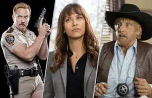 Thomas Lennon, Rashida Jones and Chris Elliott are three of our very favorite mock cops. (Photos: Comedy Central, TBS and Adult Swim)