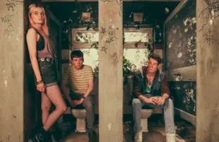 Sex Education isn't the first (and certainly won't be the last) TV show in which the high school restroom plays a prominent role. (Netflix)