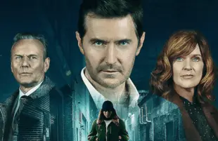 Anthony Head, Richard Armitage, Siobhan Finneran and Hannah John-Kamen in a promotional image for The Stranger. (Netflix)