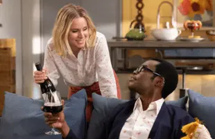 Kristen Bell and William Jackson Harper in image from "Whenever You're Ready," the series finale of The Good Place. (Photo: Colleen Hayes/NBC)