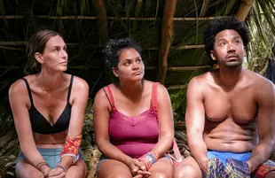 Kim Spradlin, Sandra Diaz-Twine, and Wendell Holland in Survivor: Winners at War (Photo: Timothy Kuratek/CBS)