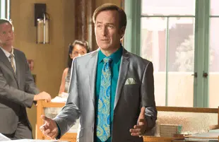 Jimmy McGill (Bob Odenkirk) rocks a shiny suit in this image from Season 2's "Inflatable." (Photo: AMC)