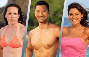 Sarah Lacina, Yul Kwon and Michele Fizgerald in Survivor: Winners at War. (CBS)