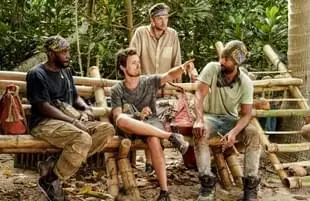 Jeremy Collins, Adam Klein, Nick Wilson and Wendell Holland in Survivor: Winners at War. (CBS)