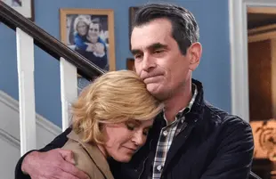 Julie Bowen and Ty Burrell in a scene from this week's Modern Family series finale. (ABC)