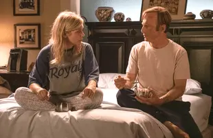 "Wouldn't I?" Rhea Seehorn and Boh Odenkirk in Monday night's Better Call Saul season finale. (AMC)