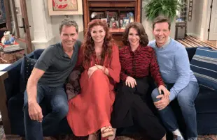 Eric McCormack, Debra Messing, Megan Mullally, and Sean Hayes in Will & Grace. (NBC)