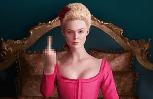 Elle Fanning stars in The Great. (Hulu)